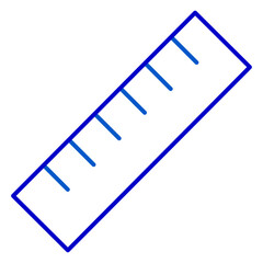Set square ruler outline icon