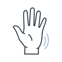 Obraz premium Hand raised in gesture Vector