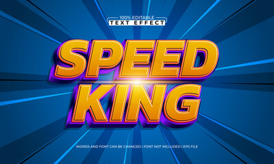 Speed King Editable Text Effect &ndash; Fast Racing Bold Typography for Logo, Poster, and Title