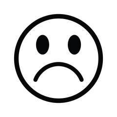 Fototapeta premium Frowning face Vector