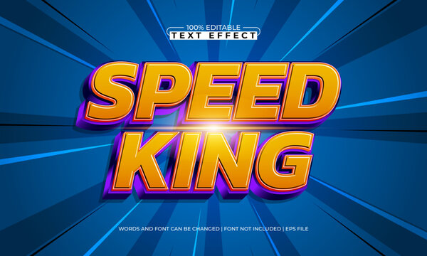 Speed King Editable Text Effect &ndash; Fast Racing Bold Typography for Logo, Poster, and Title