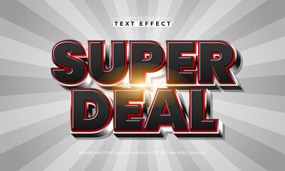 Super Deal Editable Text Effect &ndash; Bold Modern Typography for Promotion, Banner, and Advertising