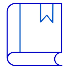 Outline book with bookmark