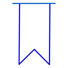Outline bookmark ribbon icon