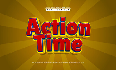 Action Time Editable Text Effect &ndash; Fast Action Gaming Typography for Logo, Title, and Poster