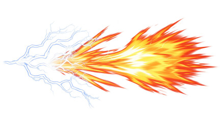 fire flames on white background