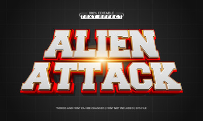Alien Attack Editable Text Effect – Futuristic Sci-Fi Typography for Logo, Poster, and Title © Rini