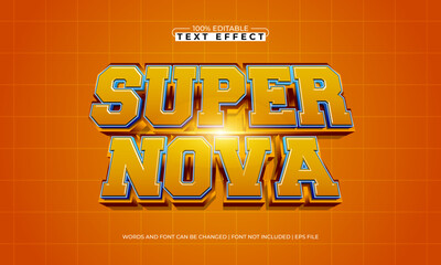 Super Nova Editable Text Effect – Futuristic Sci-Fi Typography for Logo, Poster, and Title © Rini