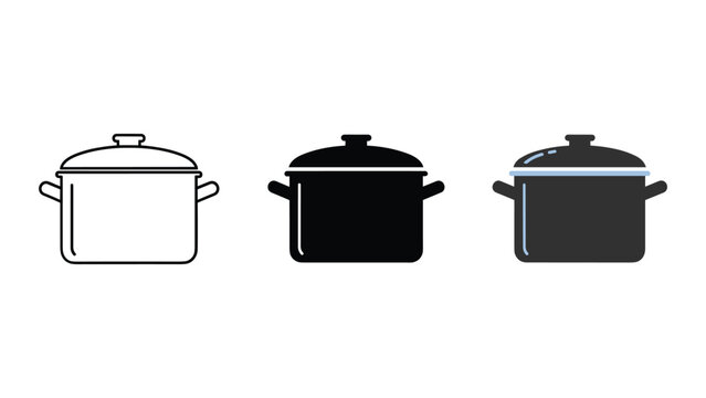 Different style of pot illustration