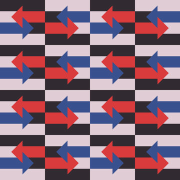 Seamless pattern with intersections of directions