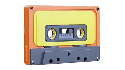 Fototapeta premium Orange and Yellow Audio Cassette Tape