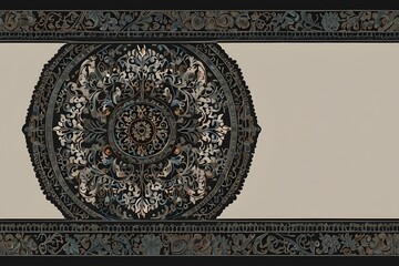 Cultural ornament border design, clean and editable