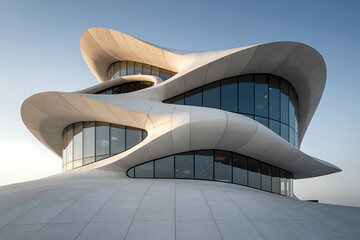 Futuristic Building with Curved architecture