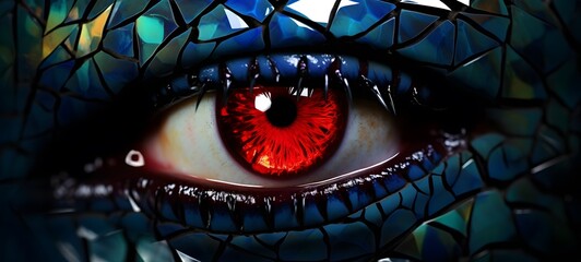 realistic photo of a glossy vampire monster,generative AI