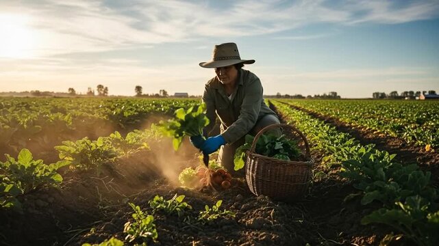Harvesting Bounty - A Farmers Day in the Field.