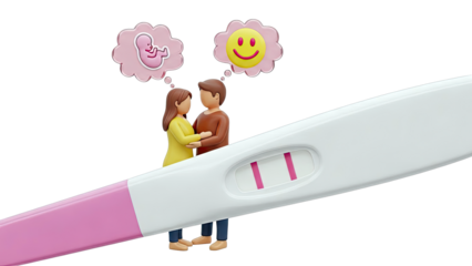 Couple's Joyful Pregnancy Test Result