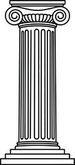 Obraz premium Elegant ancient Greek column illustration