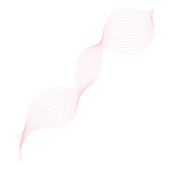 Abstract pink wave with graceful, flowing lines on a clean white background, creating a serene and elegant visual element for modern graphic designs and sophisticated accents