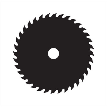 Saw blade silhouette, Circular Saw Blade Silhouette vector illustration 