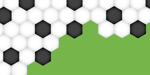Abstract Hexagon Background with Green Accent