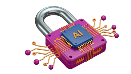 AI padlock with integrated circuit board