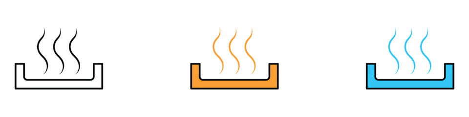 Heat icon vector. warmth and serving symbol. vector illustration.