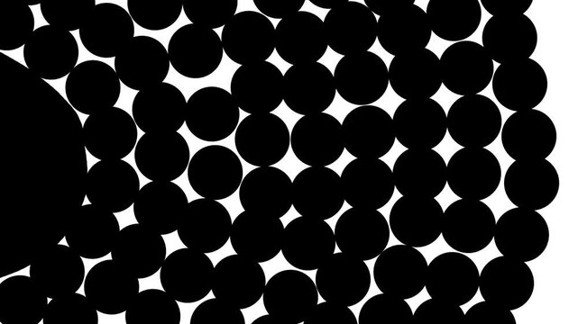 A transition effect in the form of a chain of circles appearing and then filling the background.