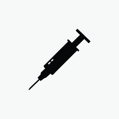 syringe icon silhoutte vector style template