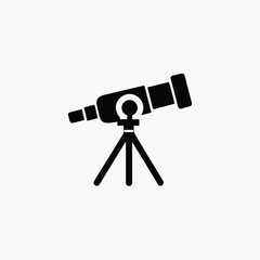  telescope vector icon silhoutte vector template