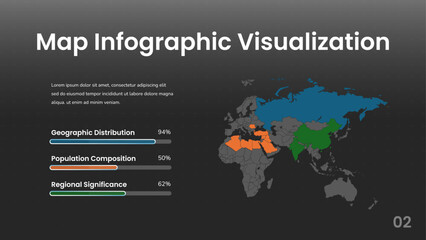 Obraz premium Map Infographic Visualization