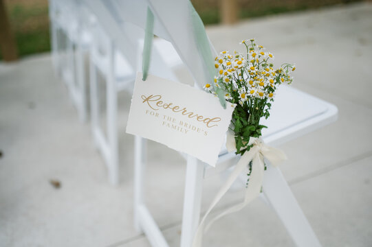 reserved wedding sign