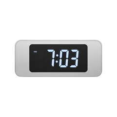 Modern digital alarm clock with sleek design and clear display