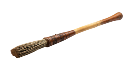 Aspergillum, a catholic ritual instrument, for sprinkling holy water and blessing, on a transparent background