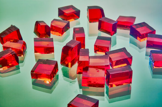 Strawberry Jell-O squares