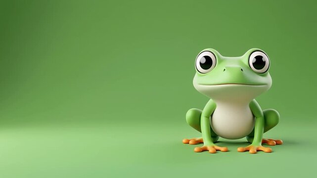 Blinking Cartoon Frog.