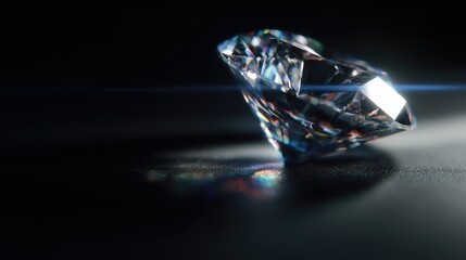 A brilliant diamond reflecting innovation and business excellence, symbolizing corporate growth and financial success with premium branding.