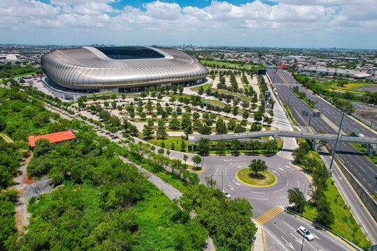 2026 FIFA World Cup Stadium, Monterrey Stadium, Aerial view  BBVA Stadium, home of Club de F&uacute;tbol Monterrey Mexican First Divisio  or Rayados de Monterrey, in Guadalupe, Nuevo Leon Mexico