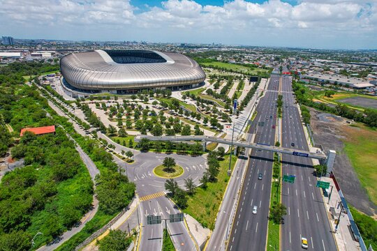 2026 FIFA World Cup Stadium, Monterrey Stadium, Aerial view  BBVA Stadium, home of Club de F&uacute;tbol Monterrey Mexican First Divisio  or Rayados de Monterrey, in Guadalupe, Nuevo Leon Mexico