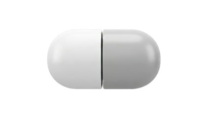 Split White and Gray Pill Capsule