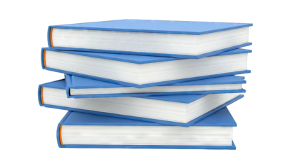 Stack of Blue Hardcover Books