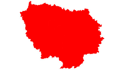 map of Ile de France region