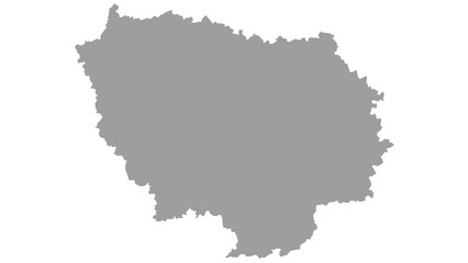 Fototapeta premium map of Ile de France region
