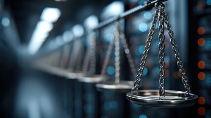 A load balancer efficiently distributing traffic across multiple servers.