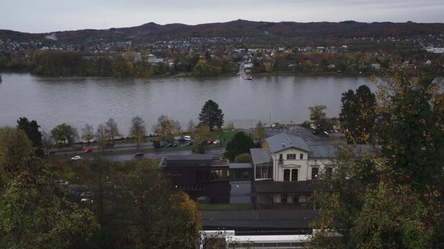 Remagen, Germany - Oct 1 2025 Interior of Arp Museum Bahnhof Rolandseck in Remagen, Germany