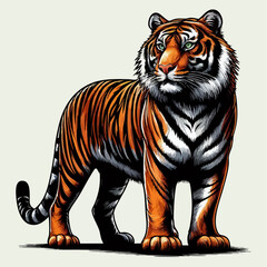 vector of Sumatran Tiger
