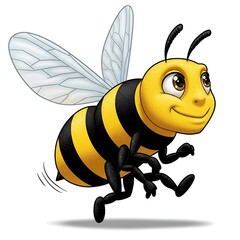 陽気なハチのデジタルイラスト