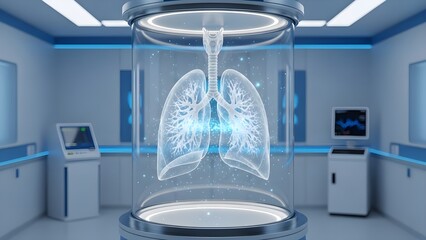 Holographic Human Lungs in Modern Medical Laboratory Environment