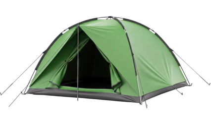 Green Dome Tent with Open Entrance