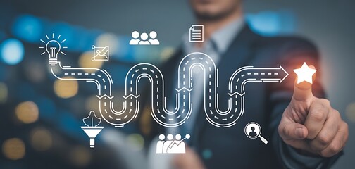 Visualizing the journey from idea generation to achieving a stellar outcome through a structured process