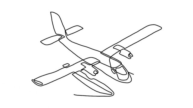 Continuous line animation of the plane